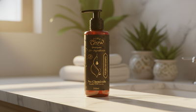 Pure Grow Hair Shampoo – Chemical-Free | 28+ Natural Ingredients | Nourishing