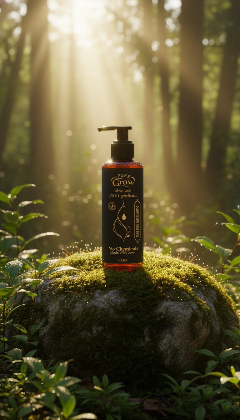 Pure Grow Hair Shampoo – Chemical-Free | 28+ Natural Ingredients | Nourishing