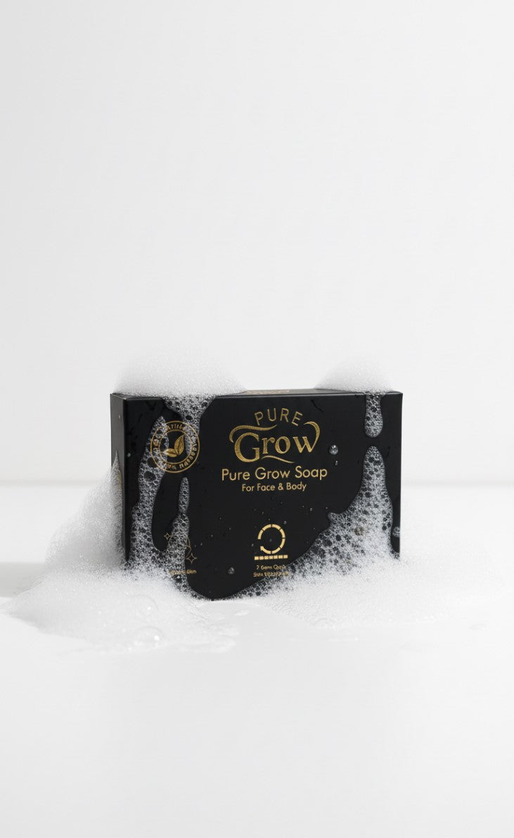 Pure Grow Soap – Natural Face & Body Cleanser | Chemical-Free | Brightening & Nourishing Formula