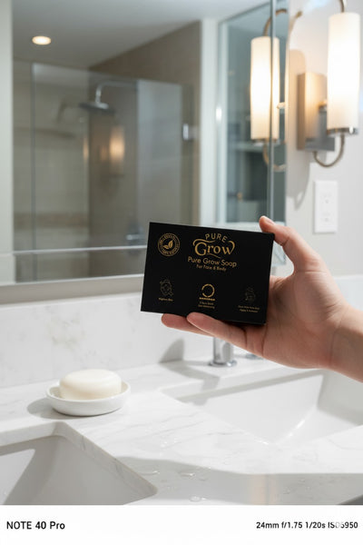 Pure Grow Soap – Natural Face & Body Cleanser | Chemical-Free | Brightening & Nourishing Formula